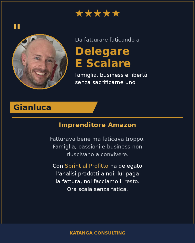 Testimonianza cliente Katanga Consulting — Gianluca